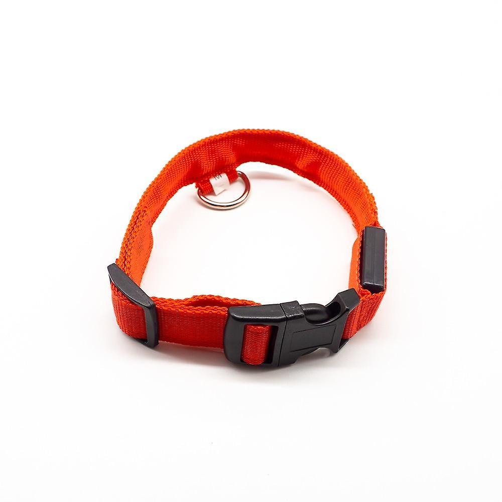 GreenZech Button battery dog collar anti-lost/avoid car accident for pet Red Xs  neck 28-40 cm