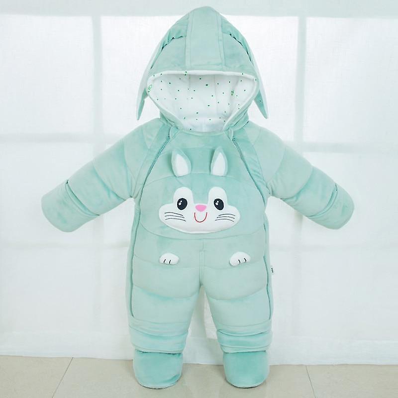 Slowmoose Cold Winter Warm Down Clothing - Newborn Coat Romper Snowsuit 6M / rabbit green