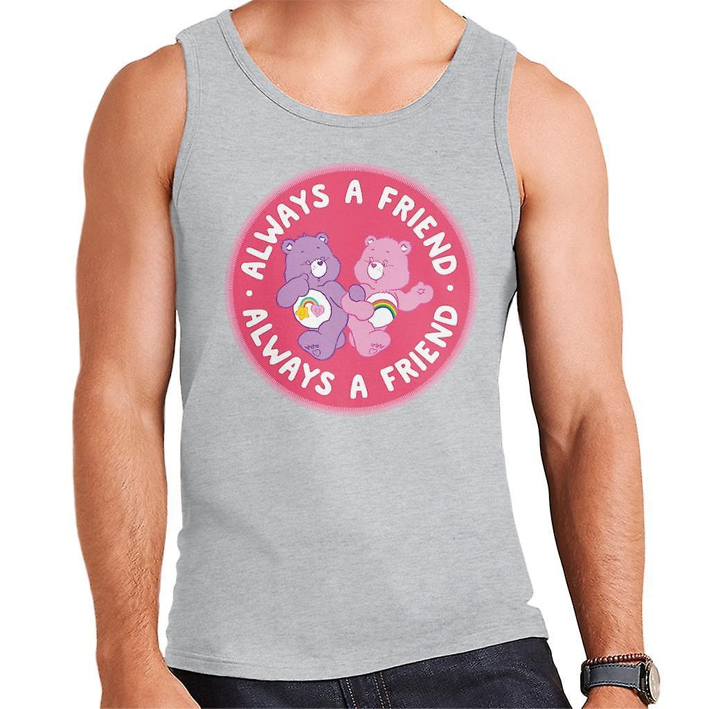 Care Bears Cheer Bear And Best Friend Bear Always A Friend Men's Vest Heather Grey Large