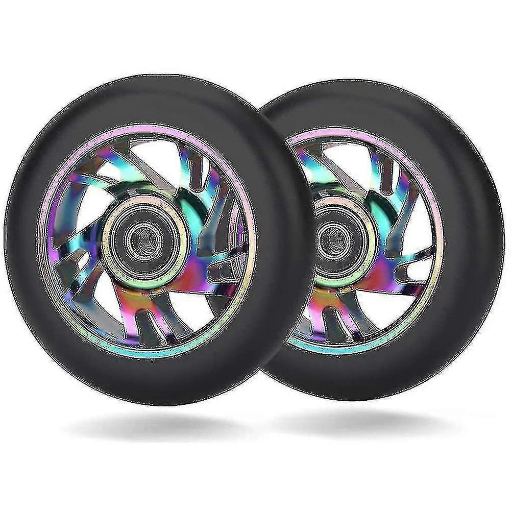 Shenzhen Xuehaizhou 2 Pcs 100mm Scooter Replacement Wheels With Bearing Stunt Scooter