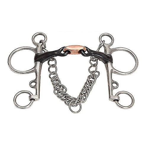 Shires Sweet Iron Double-Jointed Horse Pelham Bit Black 5.5in