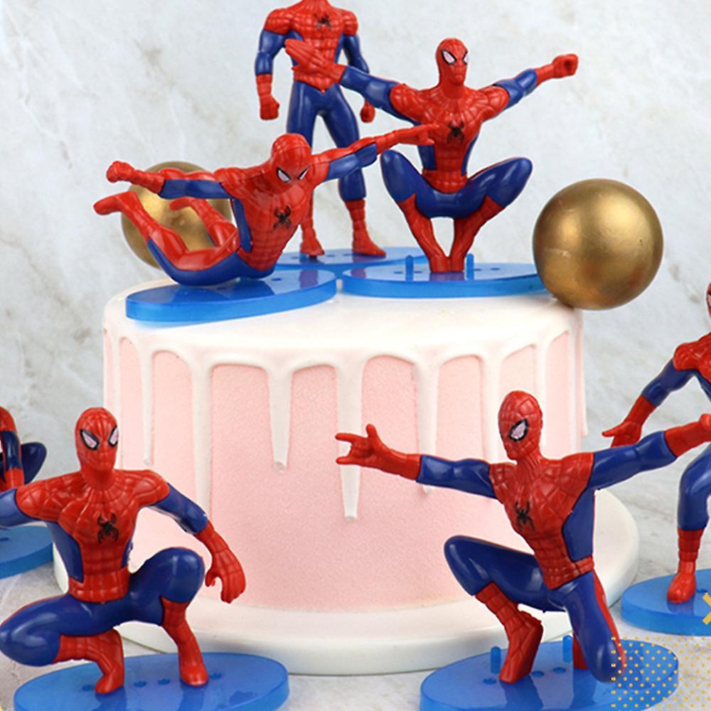 Waytogo 7pcs Spider-man Super Hero Figures Superhero Action Figures Toy Sets Kit Theme Party Decoration Decors Superhero Table Decor Birthday Party...