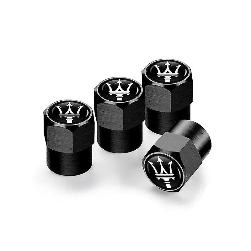 Motor Vehicle Wheel Parts 4pcs/lot Tire Valve Stem Caps Aluminum Dustproof Car Wheel Air Valve Covers For Maserati Ghibli Granturismo Quattroporte ...