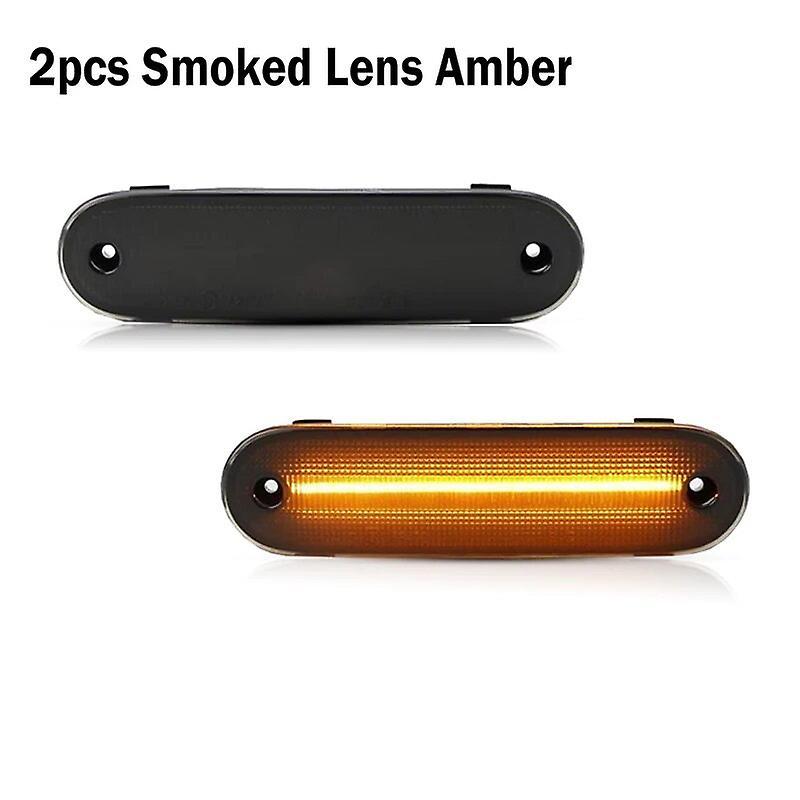 Eccpp 2pcs For 1990-2005 Mazda Miata MX-5 Side Marker Light Turn SignalLights/Driving Lights/Parking Lights,OEM Sidemarker Lamps 12V Smoked Lens Amber