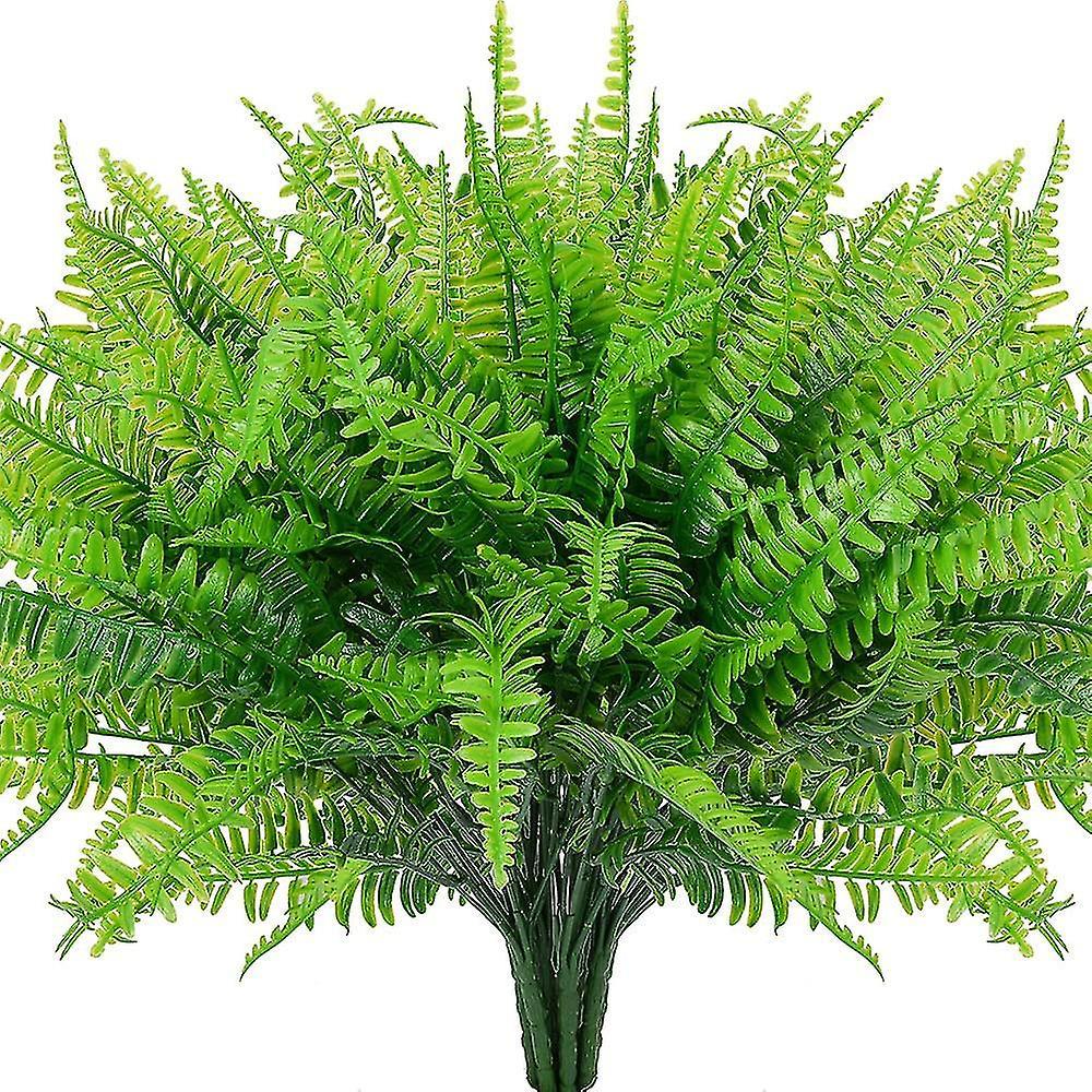 Litzee Artificial Boston Fern Plants Bushes 4packs Faux Plants Shrubs