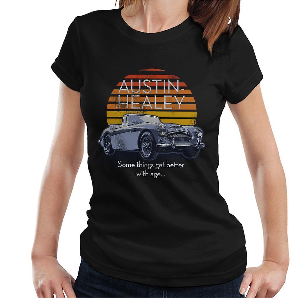 Austin Healey Some Things Get Better With Age British Motor Heritage Women's T-Shirt Black Large