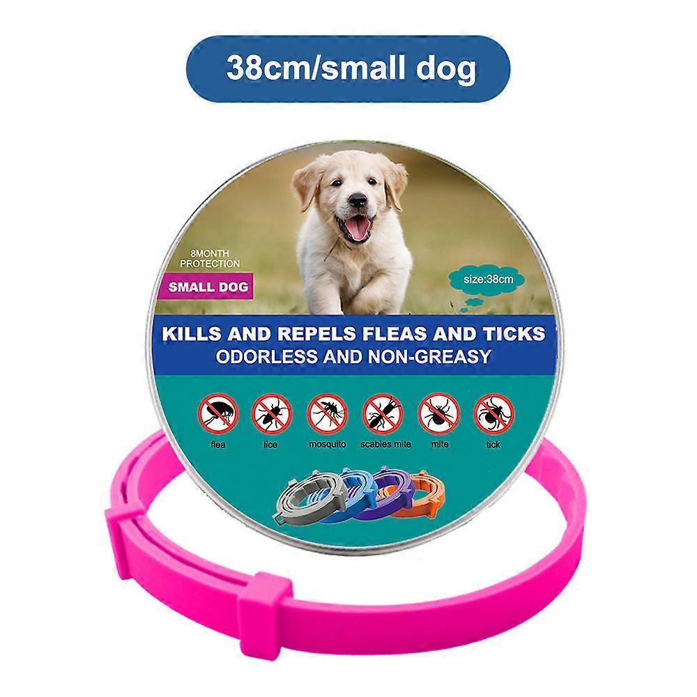 Redkid New Pet Dog Cat Collars Veterinary Anti Flea and Tick Collar for Cats Dogs Anti-parasitic Necklace for Large Small Dogs Products pink (small...