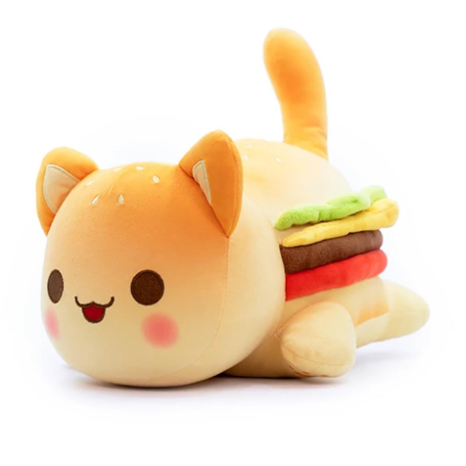 Elciaicle Aphmau Meow Meows Plush Aphmau Plush Toy Doll Gift For Kids 25cm Hamburger cat