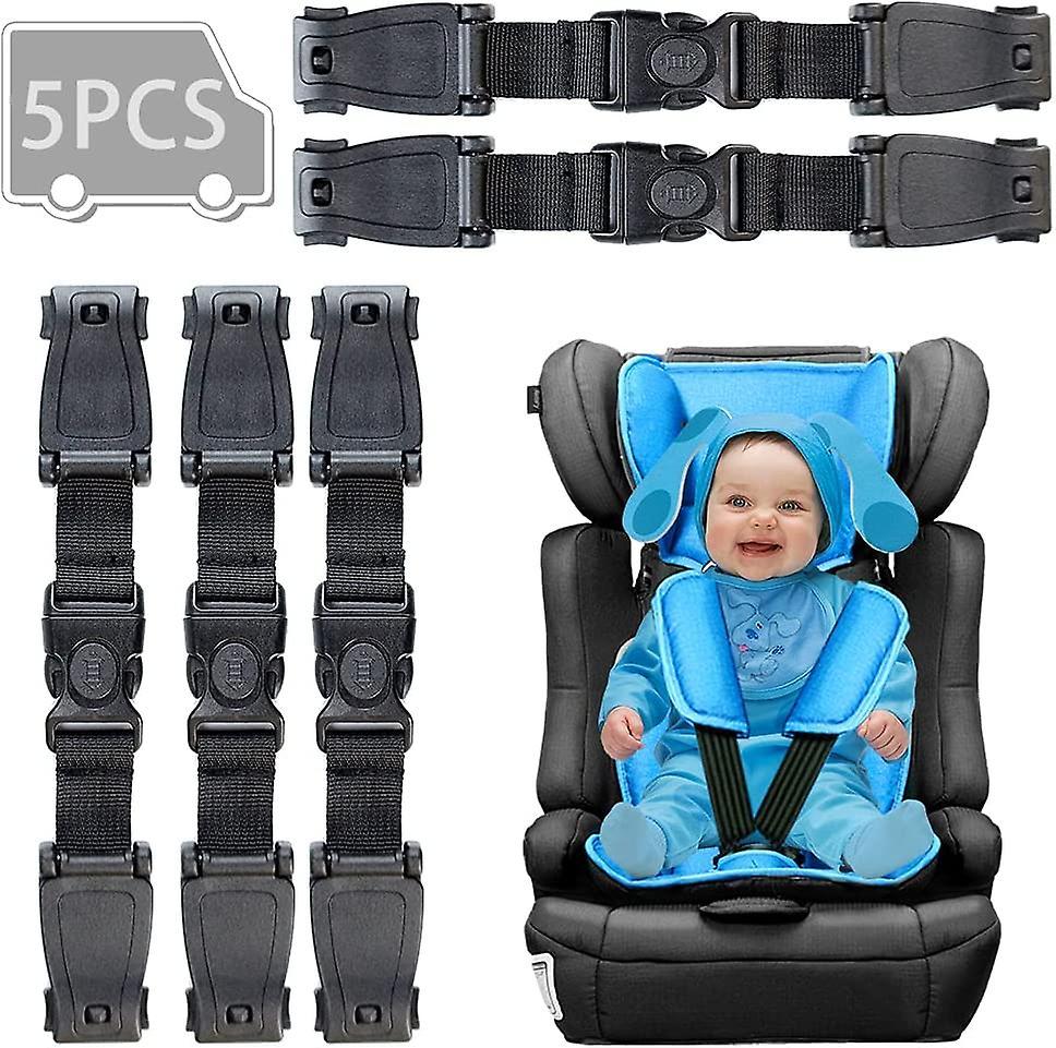 Wuhing 5pcs Child Car Seat Clips,car Seat Harness Clip,belt Strap Buckle Clamp Clip,baby Safety Buckle,kids Belt Buckle Strap