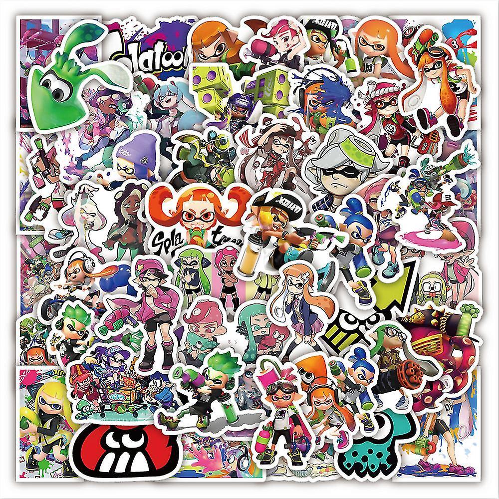 Shznv 50pcs Shooting Game Splatoon 3 Stickers Pvc Graffiti Decoration Stickers Decals For Laptop Luggage