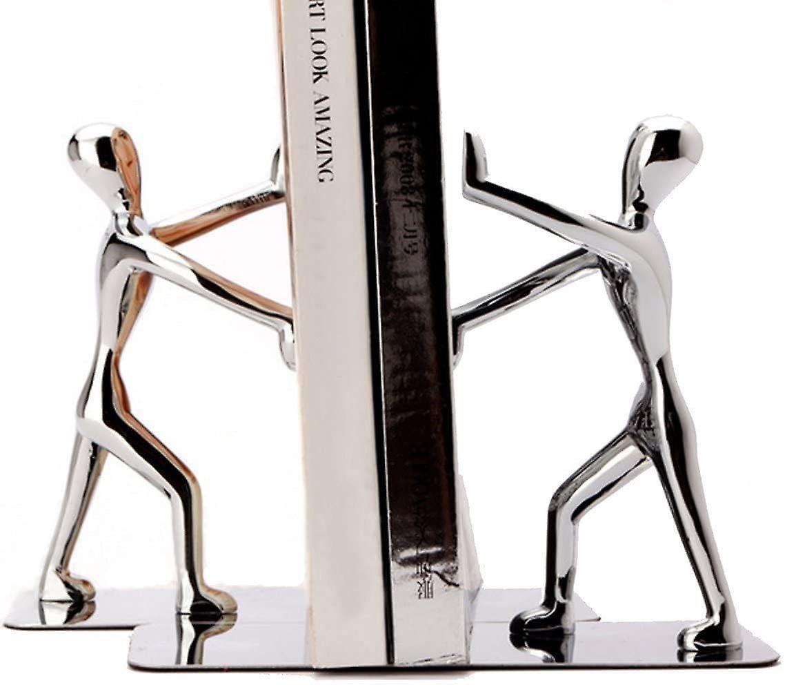 Veny Heavy Duty Black Metal Bookends - Art Bookend (1 Pair)