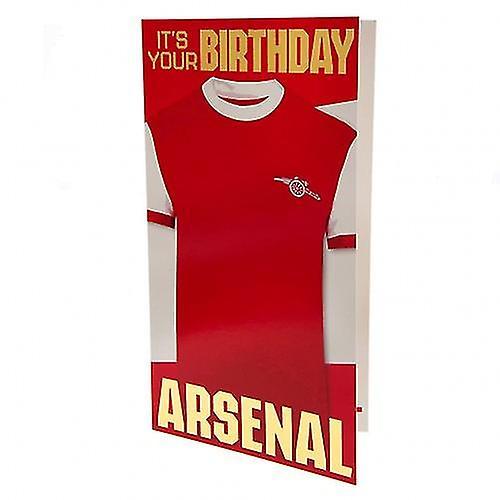 Arsenal FC Retro Birthday Card Red/Gold 22cm x 12cm