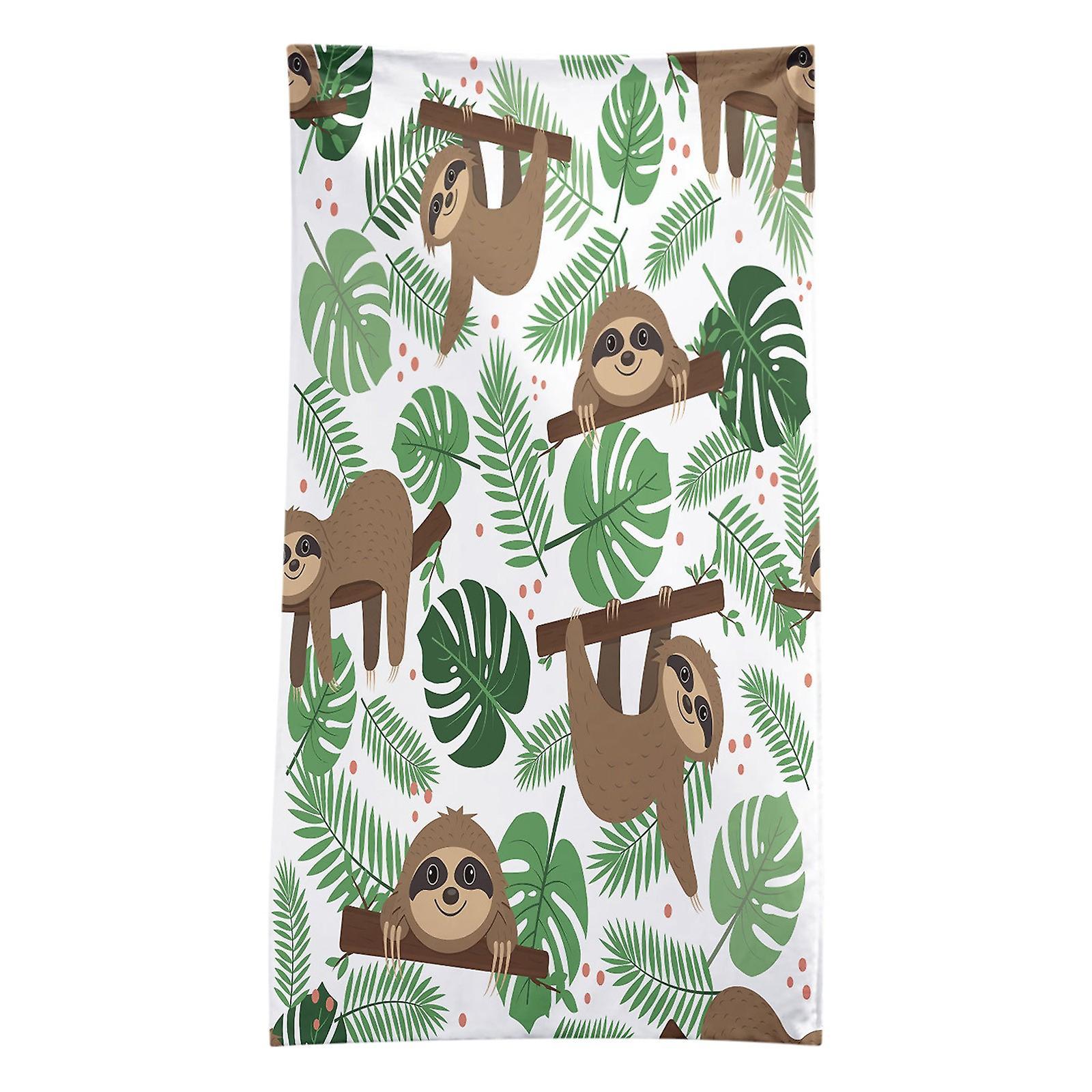 Hefansi fortnite Sloth Printing Series 75X150Cm Square Printing Beach Towel Microfiber Shawl Beach Towel Beach Mat 250G C