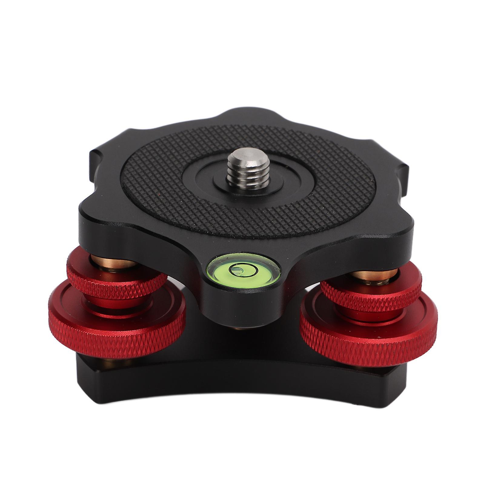 Gift LP64 Camera Tripod Ball Head Leveling Base Aluminum Triple Wheel Leveler Bubble Level