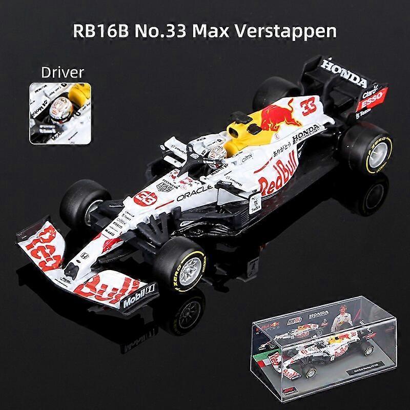 1:43 Red Bull Racing RB16B 33# Verstappen F1 Turkey Special Paint Formula One Alloy Super Toy Car Model 2021 Toy Cars RB16B No.33 White