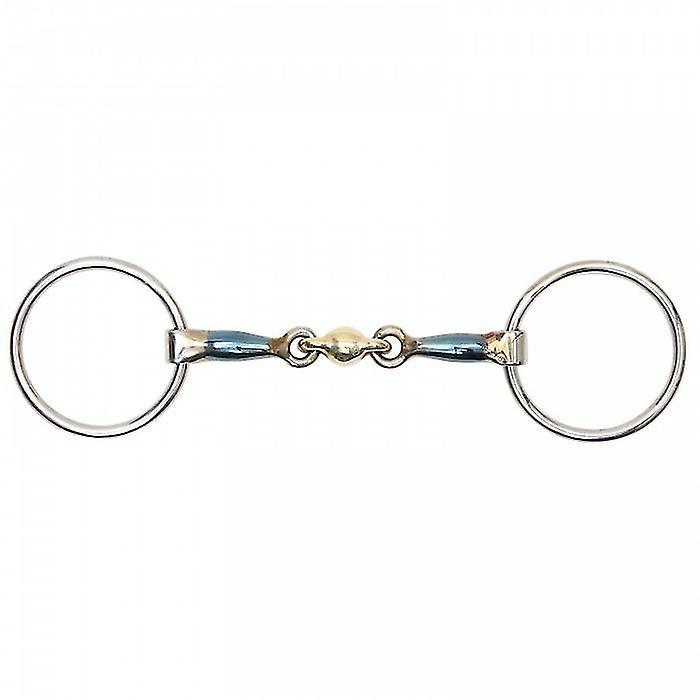 Shires Sweet Iron Lozenge Horse Loose Ring Snaffle Bit Blue 5in