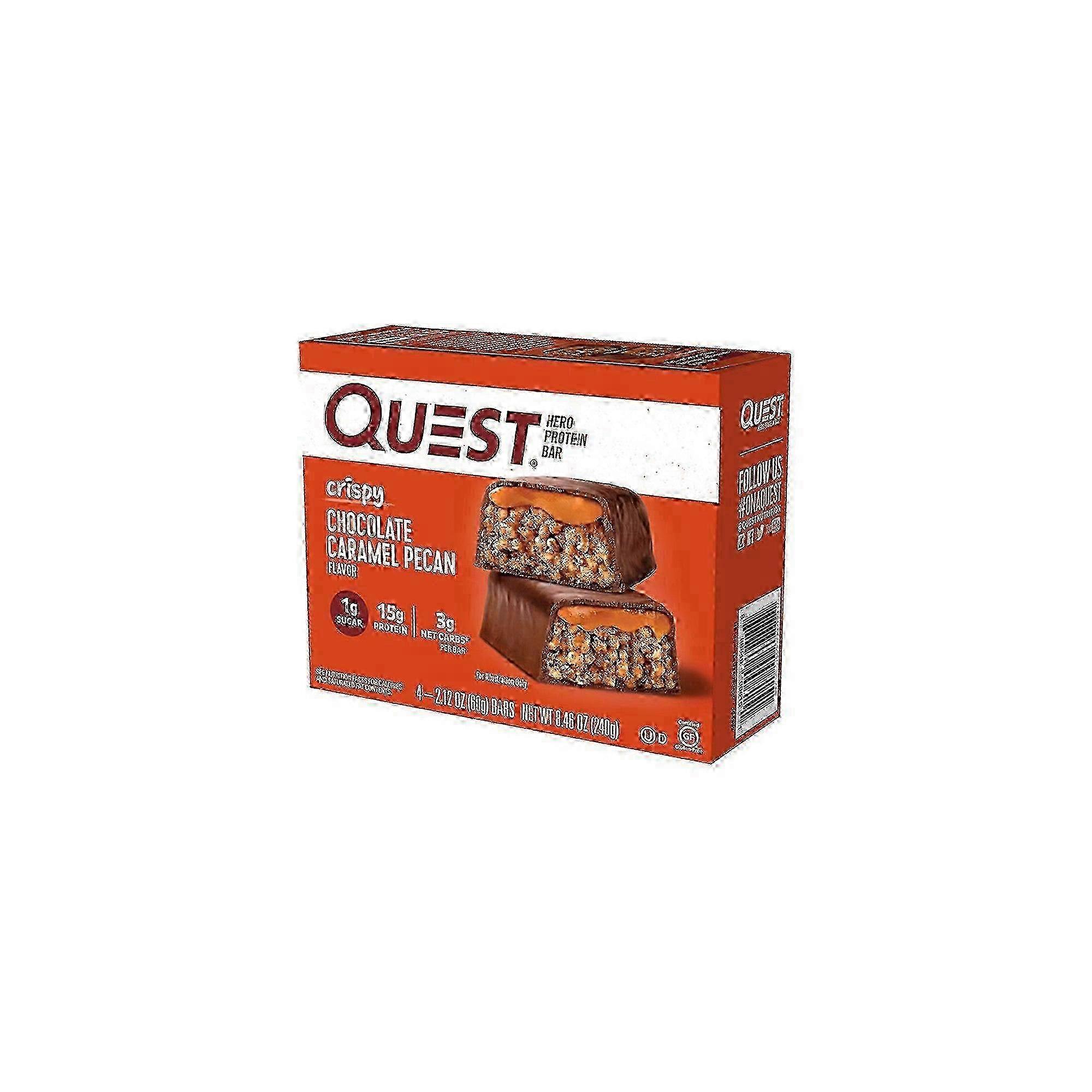 Quest Nutrition Quest Hero Protein Bar Pack, Chocolate Caramel Pecan, 4 Ea