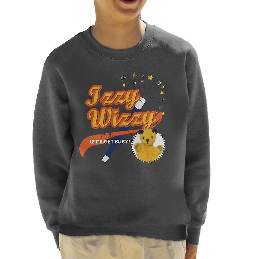 Sooty Magic Wand Izzy Wizzy Let's Get Busy Kid's Sweatshirt Charcoal Small (5-6 yrs)