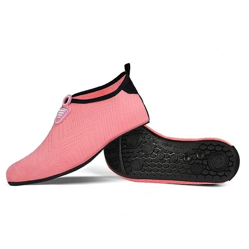 GreenZech Outdoor wading beach shoes swimming surf sea slippers quick-dry aqua-soft foldable Pink 10