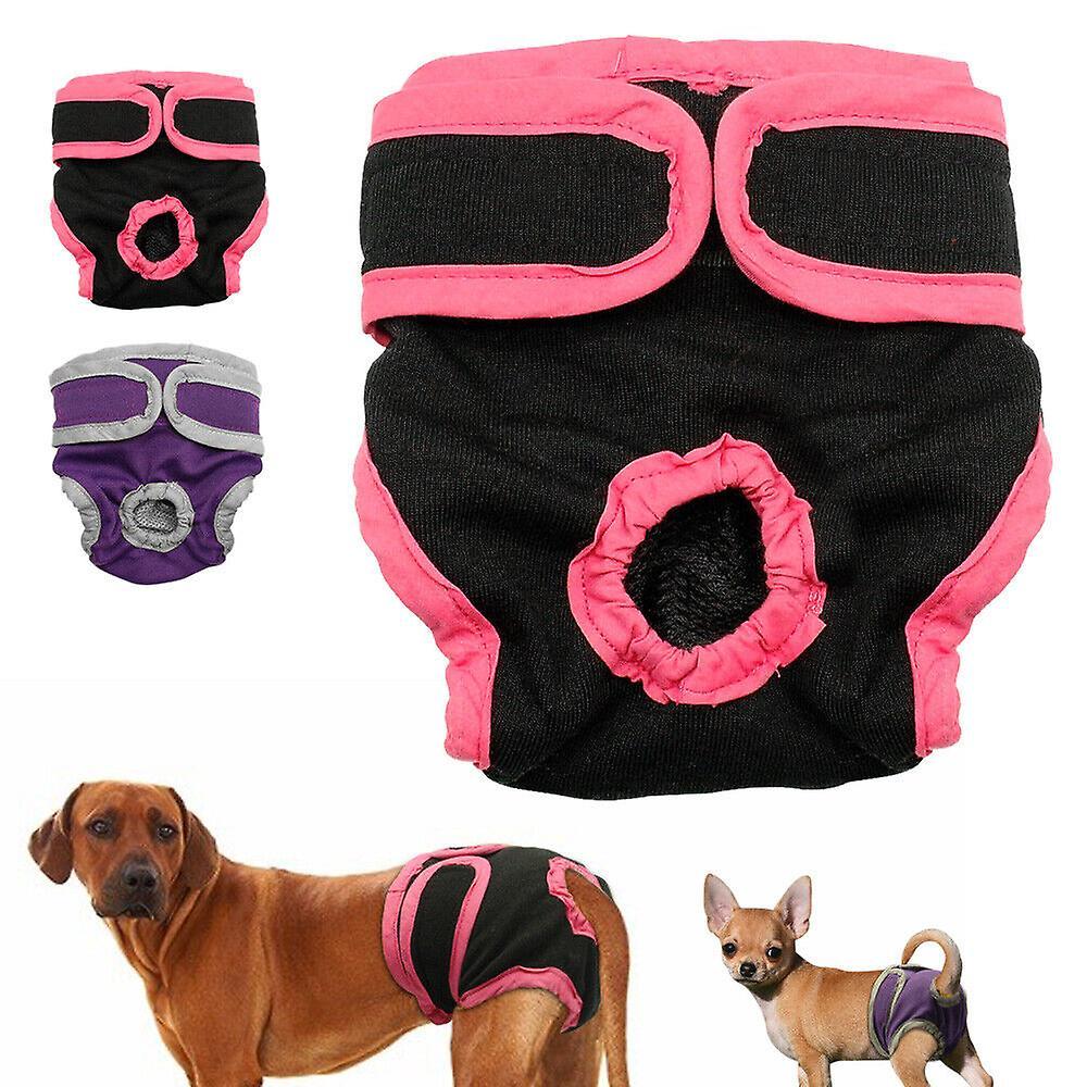 Didog Pet Sanitary Pants for Female Dogs Pet Cat Dog Physiological Nappy Diaper Black M