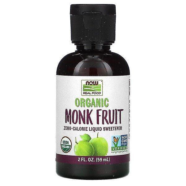 Now Foods, Real Food, Organic Monk Fruit, Liquid Sweetener, 2 fl oz (59 ml)