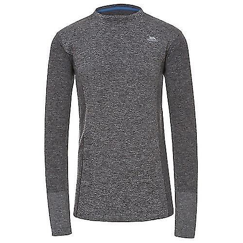 Trespass Mens Timo Long Sleeve Active Top Black Marl XS