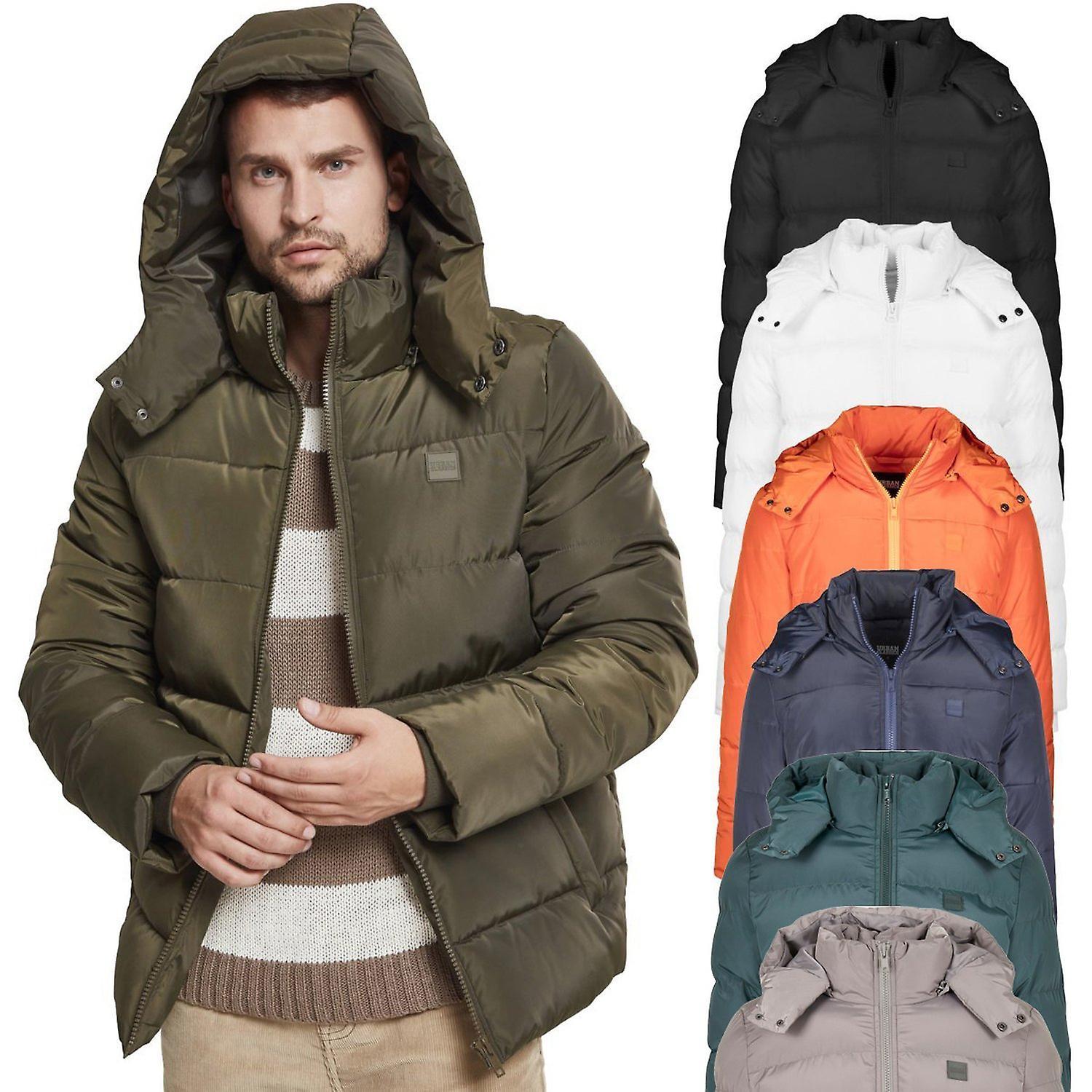 Urban Classics - HOODED Buffer Lined Quilted Winter Jacket Bottlegreen M