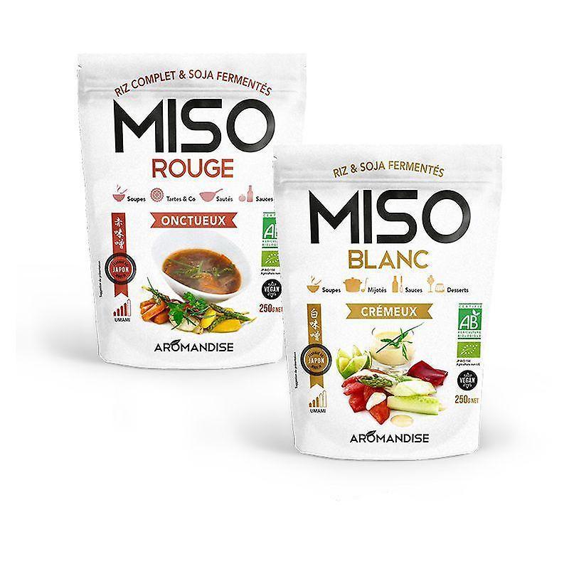 Aromandise White Miso 250 g and red Miso 250 g