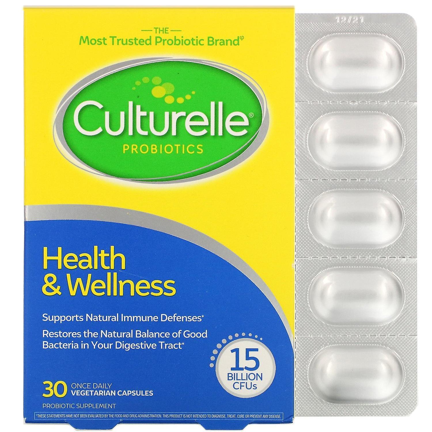 Culturelle, Probiotics, Health & Welness, 15 Billion CFUs, 30 Once Daily Vegetar