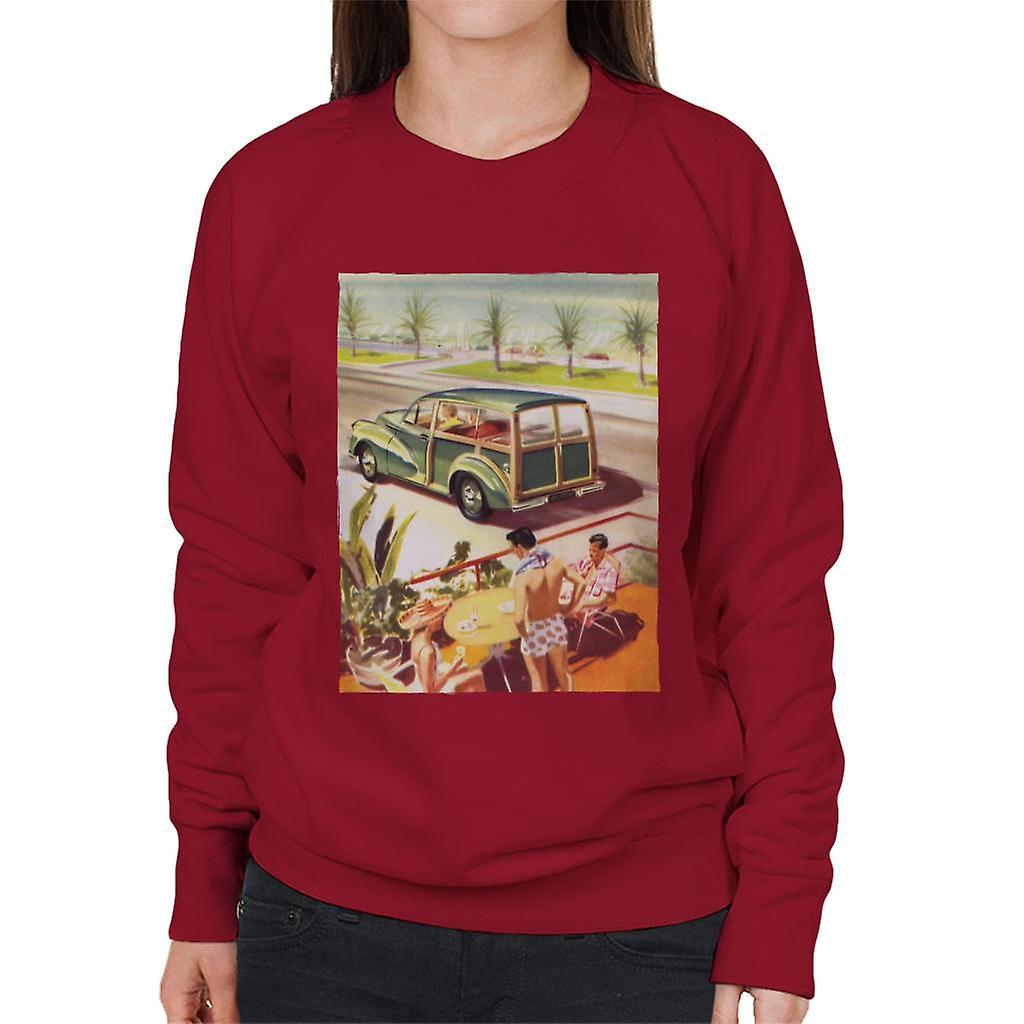 Morris Traveller Summer British Motor Heritage Women's Sweatshirt Cherry Red XX-Large