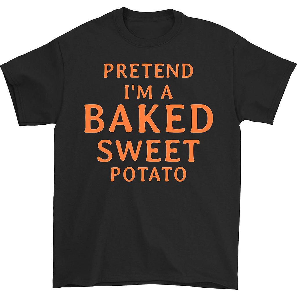 HISHARK Pretend i'm a baked sweet potato t-shirt black L