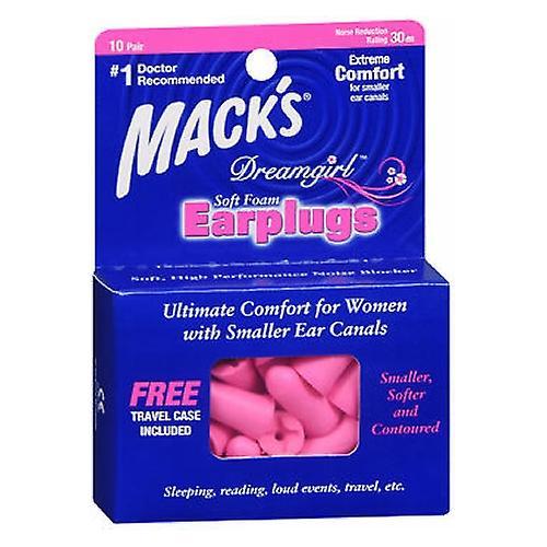 Mack's Macks Dreamgirl Soft Foam Earplugs, 10 Pairs (Pack Of 1)