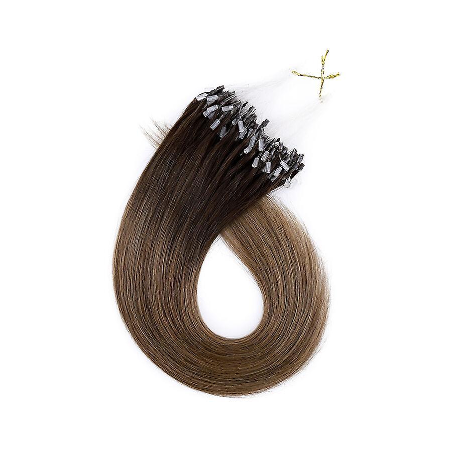 Sego Micro Loop Human Hair Extensions 50G dark brown & light brown 20inch