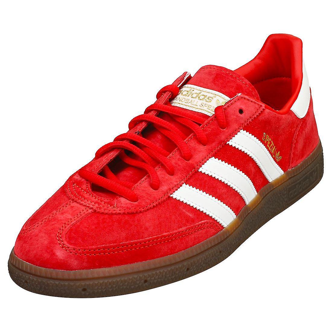 adidas Handball Spezial Mens Casual Trainers in Red White 9.5 UK