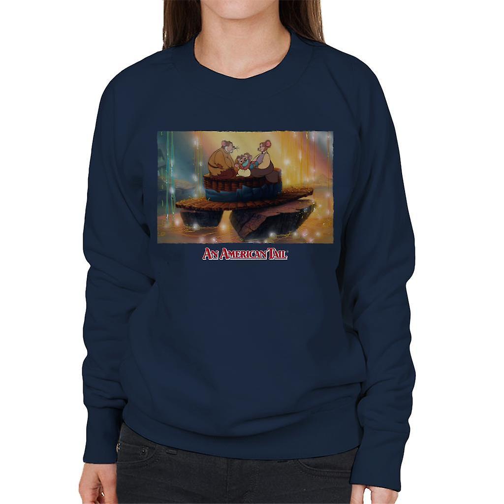 An American Tail Mousekewitz Family Women's Sweatshirt Navy Blue XX-Large