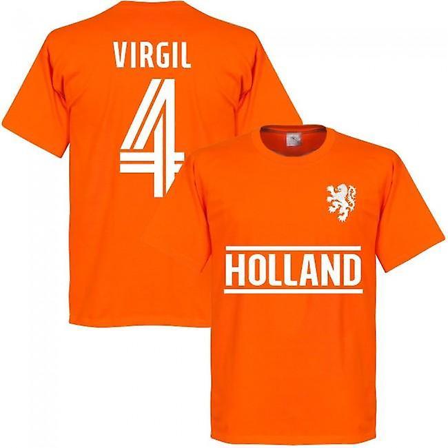 Soccer Tees Holland Virgil Team T-Shirt - Orange 4XL