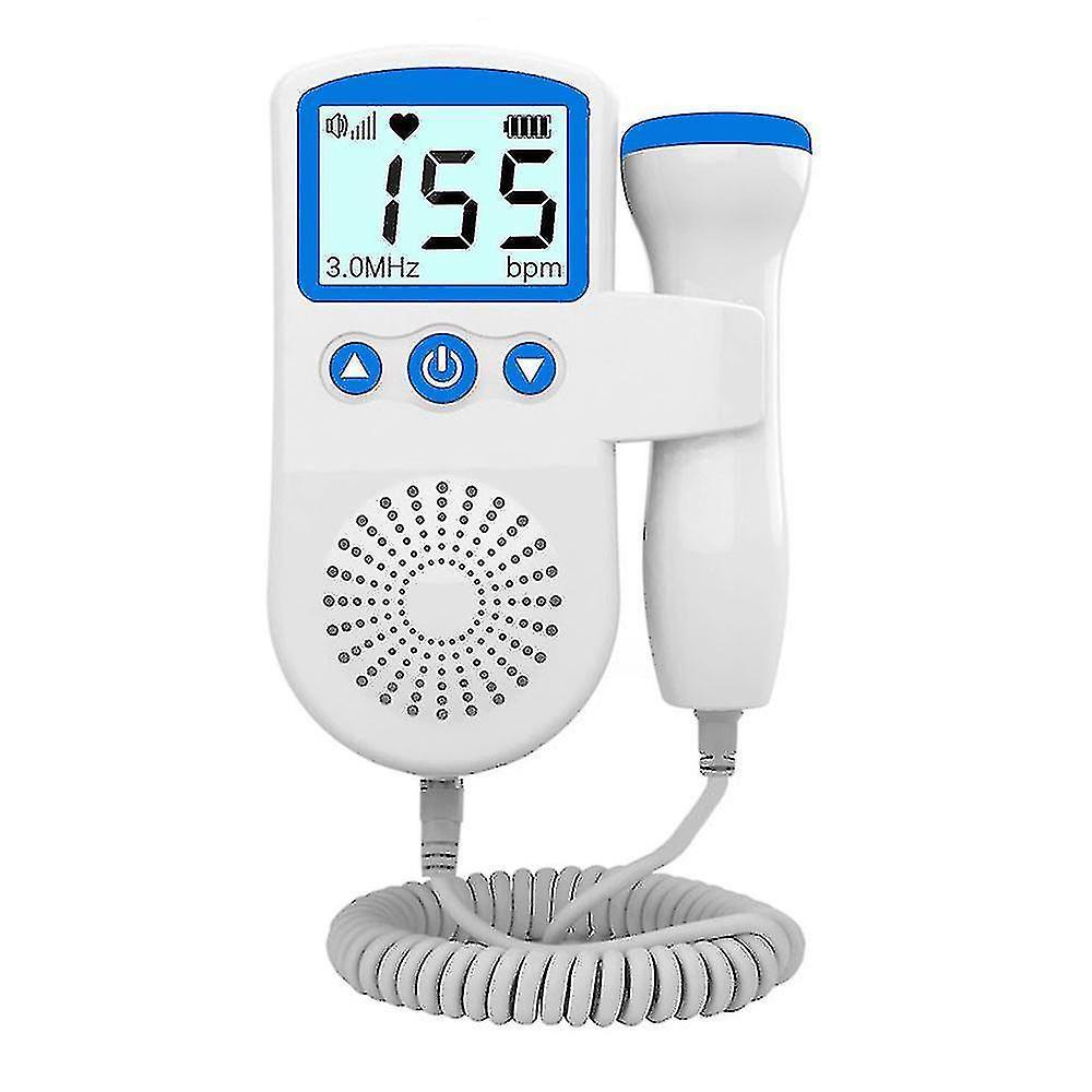 Bean Black Friday Ultrasonic Fetal Doppler Detect Baby Heartbeat Rate Probe Prenatal Monitor Blue