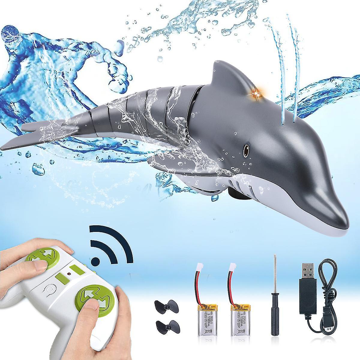 Gunest Dolphin Wireless Simulation 2.4g Remote Control Flexible Dolphin Toy Underwater Toy Gray