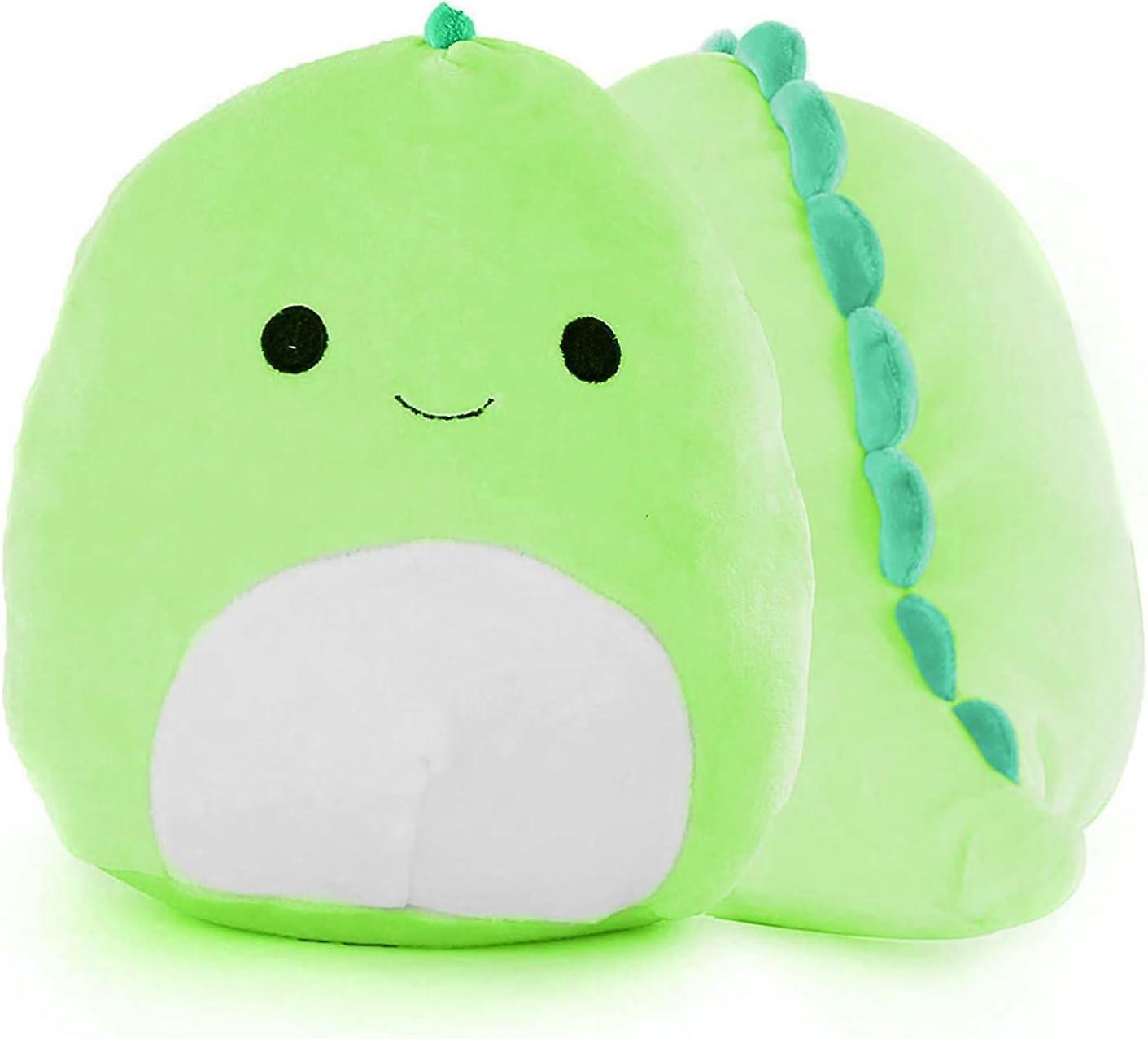 Wjiaer Cute Dinosaur Plush Toy,cotton Plushies Doll Soft Lumbar Back Cushion Pillow For Home Decoration, Christmas  For Kids (green)