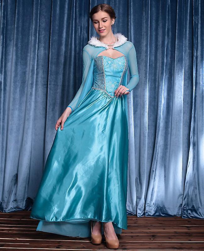 Baiyis Princess Elsa Dress For Adults Halloween Cosplay Carnival Costume M