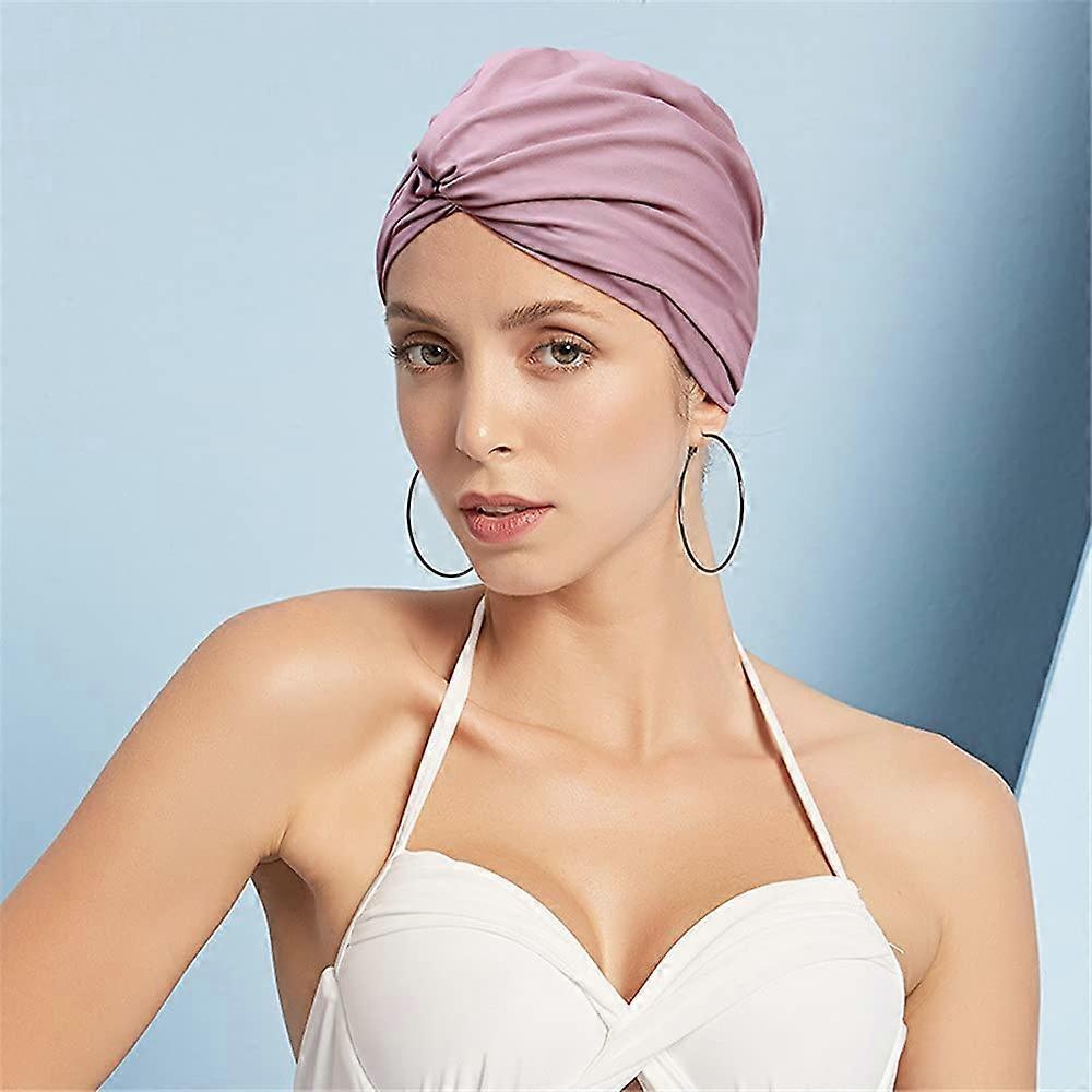 Ersam Long Hair Swimming Cap Ladies Pleated Swimming Hat Adult Elastic Swim Caps Bathing Caps for Women