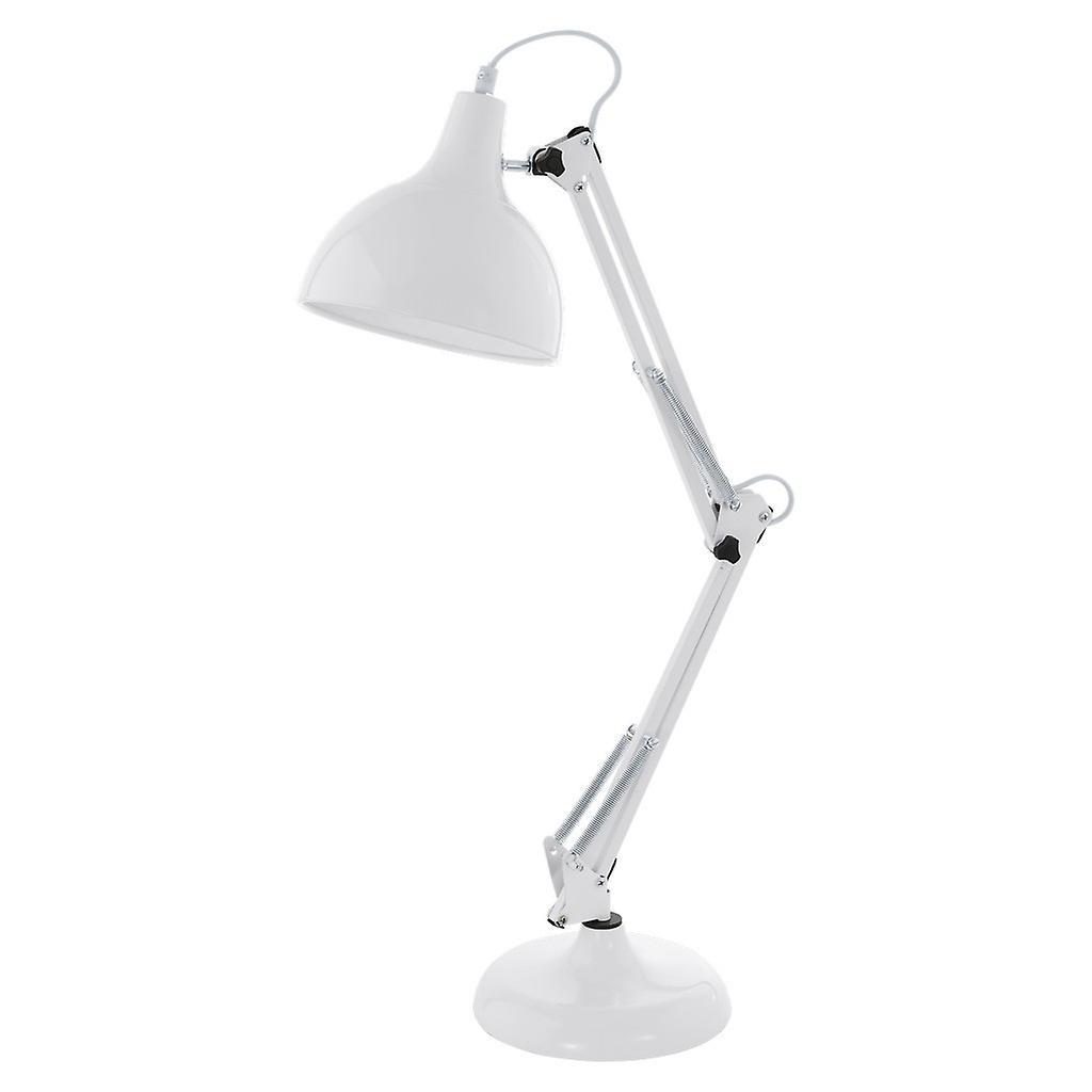 Eglo Lighting Borgillio 1 Light Adjustable Table Lamp White, E27