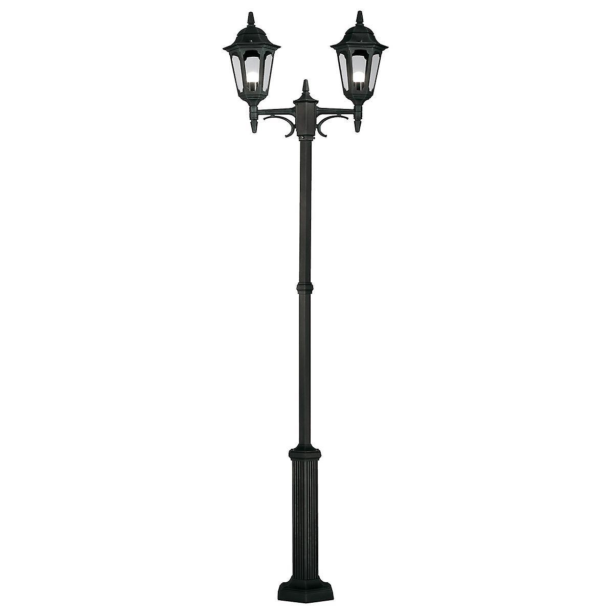 Parish 2 Light Twin Outdoor Post Lantern Black IP44 E27