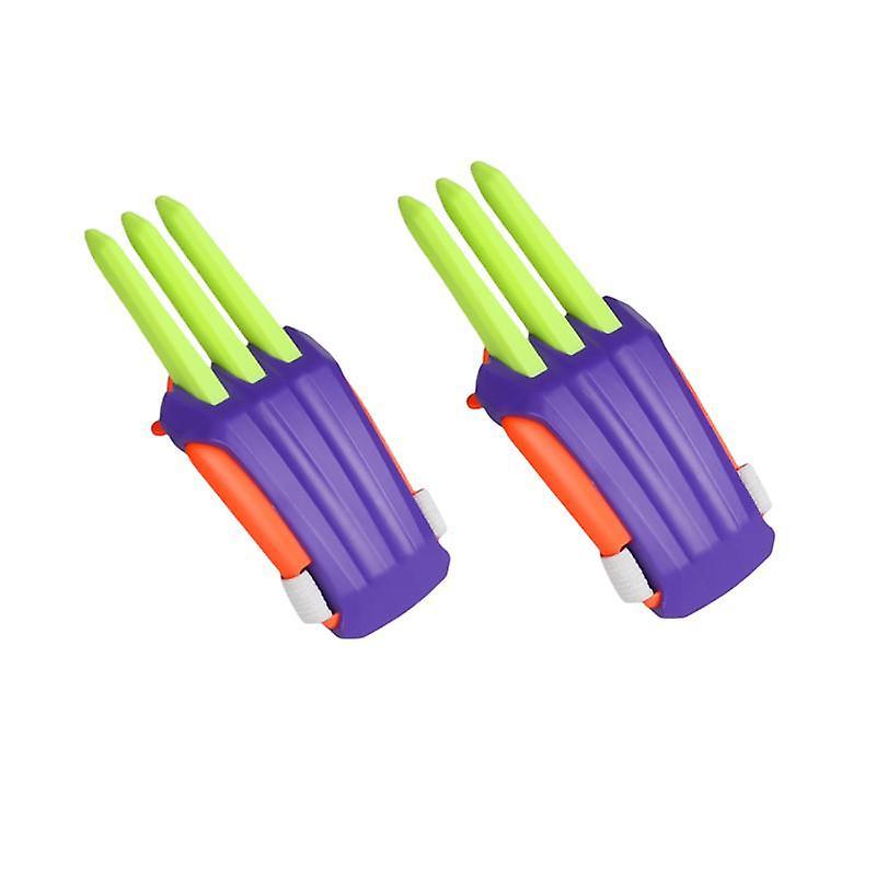 Waidfu Radish Wolf Claw Extendable 3d Printed Claw Stress Relief Fidget Toy Green purple 2 Pcs