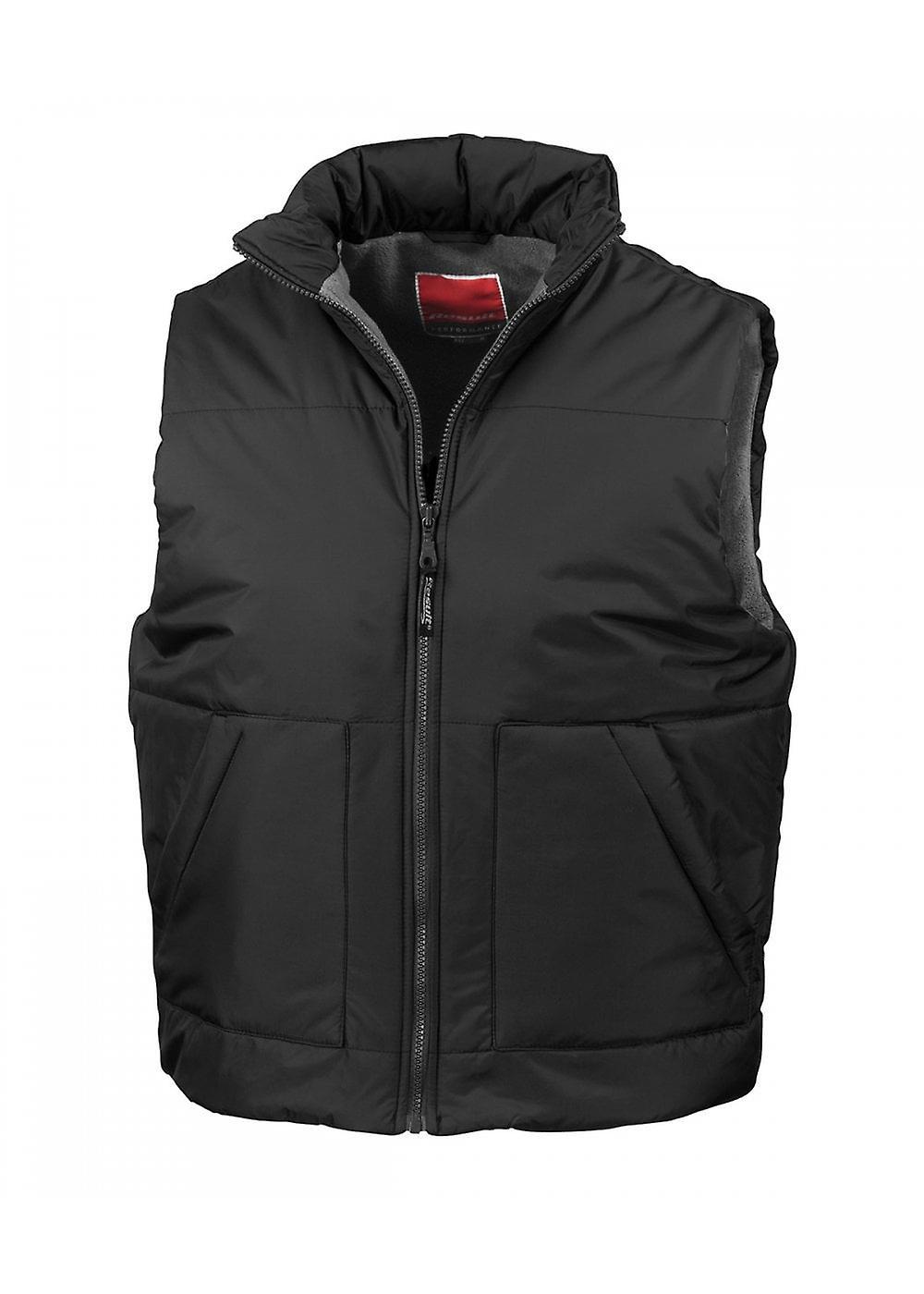 Men's Result Fleece-Lined Bodywarmer RE44A Black L