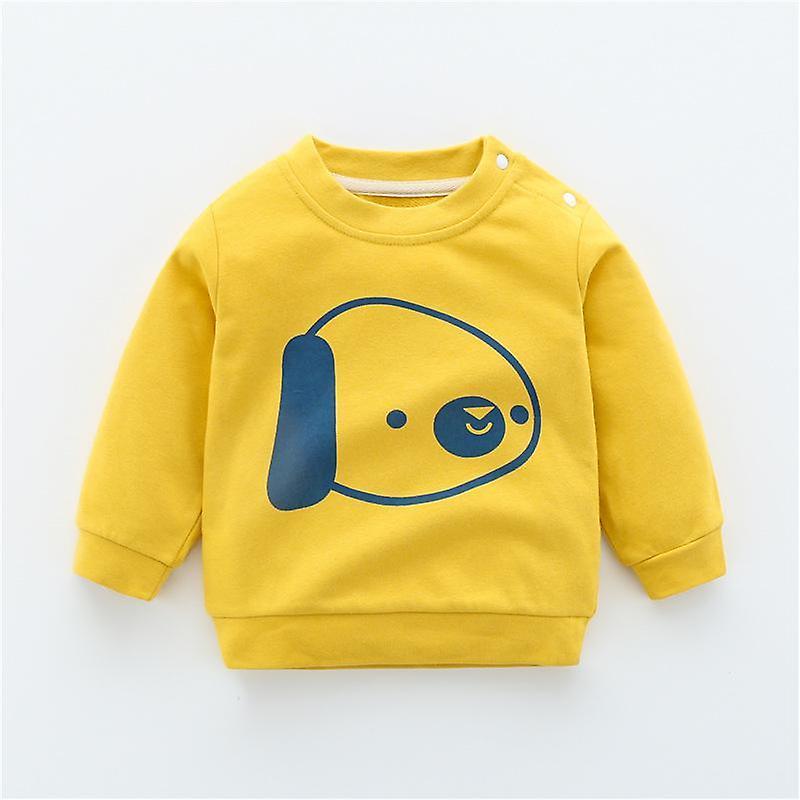 Slowmoose Cotton Suit Hoodie Top For Newborn / Yellow12 3T