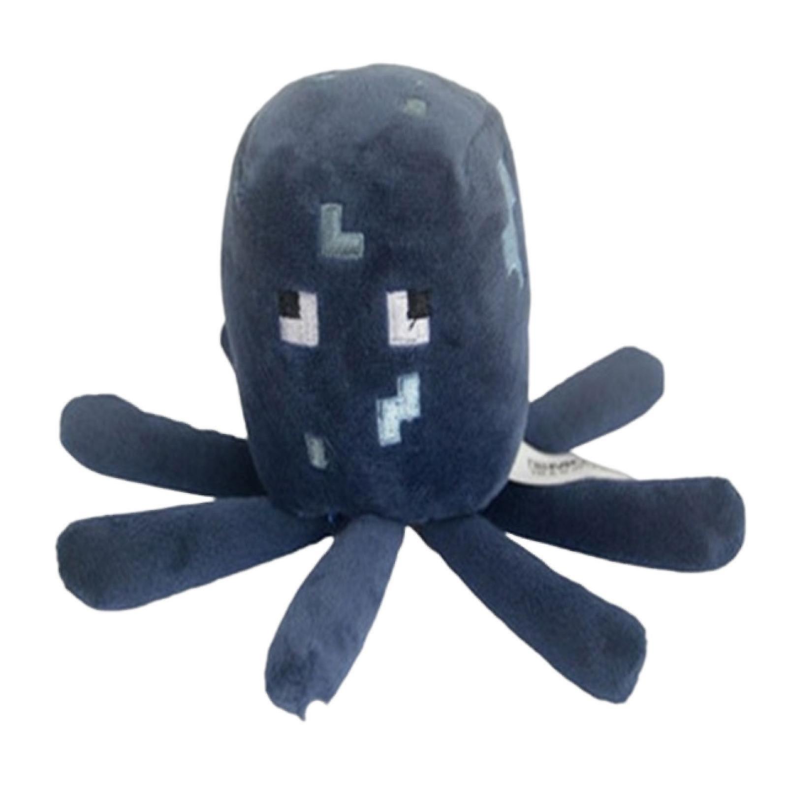 Hislaves Cute Vivid Look High Simulation Comfortable Minecraft Plush Doll Stuffed Cartoon Game Doll Pig Squid Cat Plush Toy Home Ornament M,4