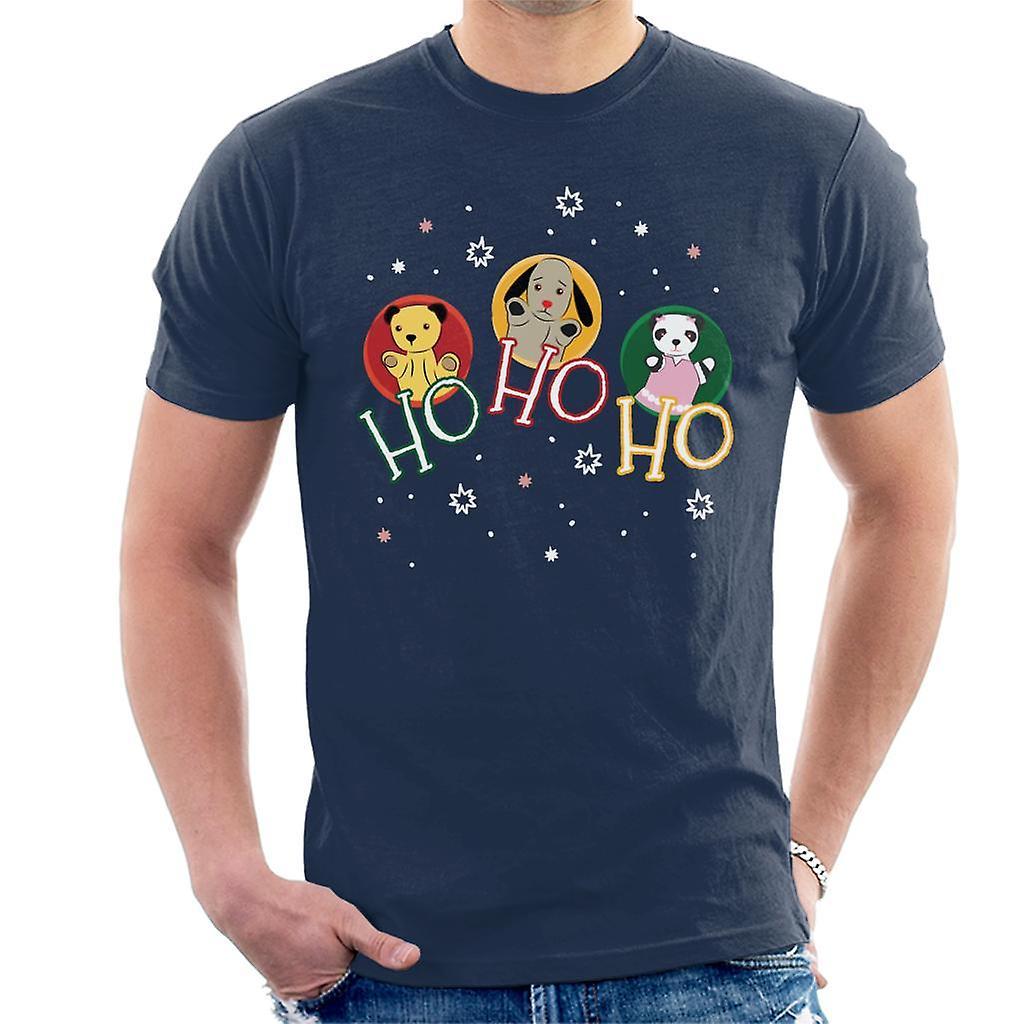 Sooty Christmas Ho Ho Ho Men's T-Shirt Navy Blue X-Large