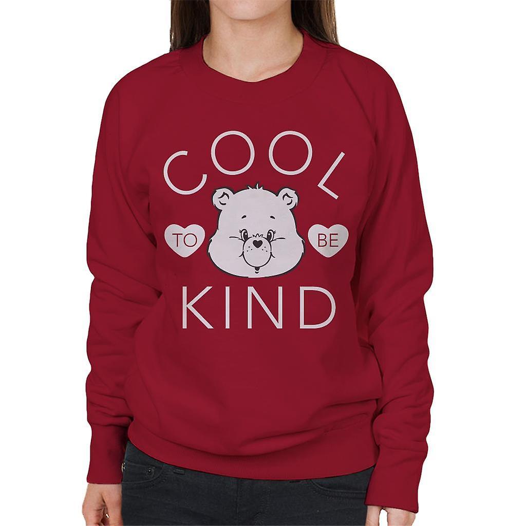 Care Bears Tenderheart Bear Cool To Be Kind Women's Sweatshirt Cherry Red Large