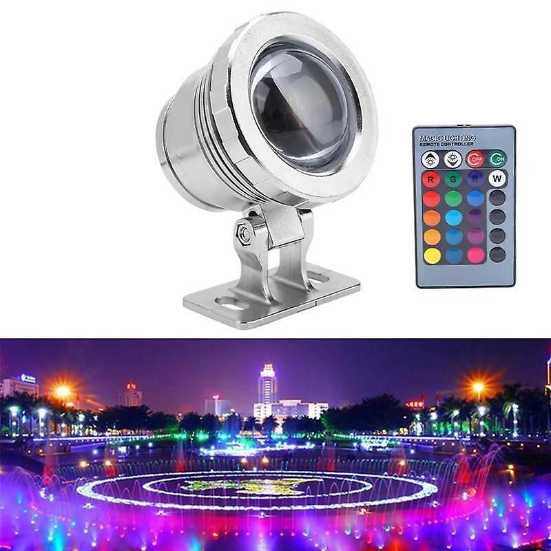 Slowmoose Rgb Led Underwater Light, Waterproof Ip65-aquarium Tank Lamp Silver 20W EU Plug